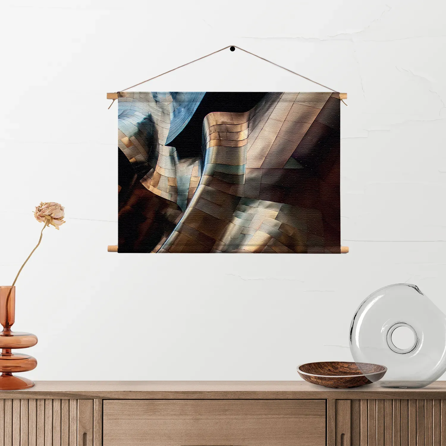 Template_TP_50-70_Horizontaal_Abstract_82-2 Textielposter Gebogen Stalen Platen - Twisted Metal Rechthoek Horizontaal Template TP 50 70 Horizontaal Abstract 82 2