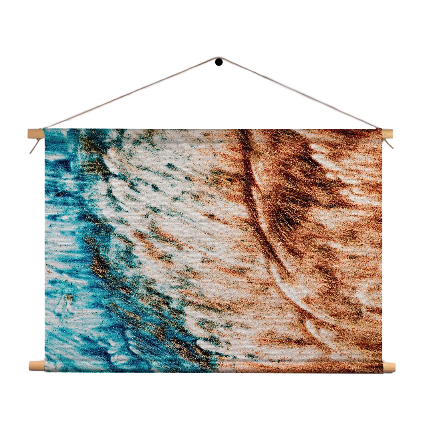 Textielposter Kunst Oranje blauw Rechthoek Horizontaal Template TP 50 70 Horizontaal Abstract 93 1