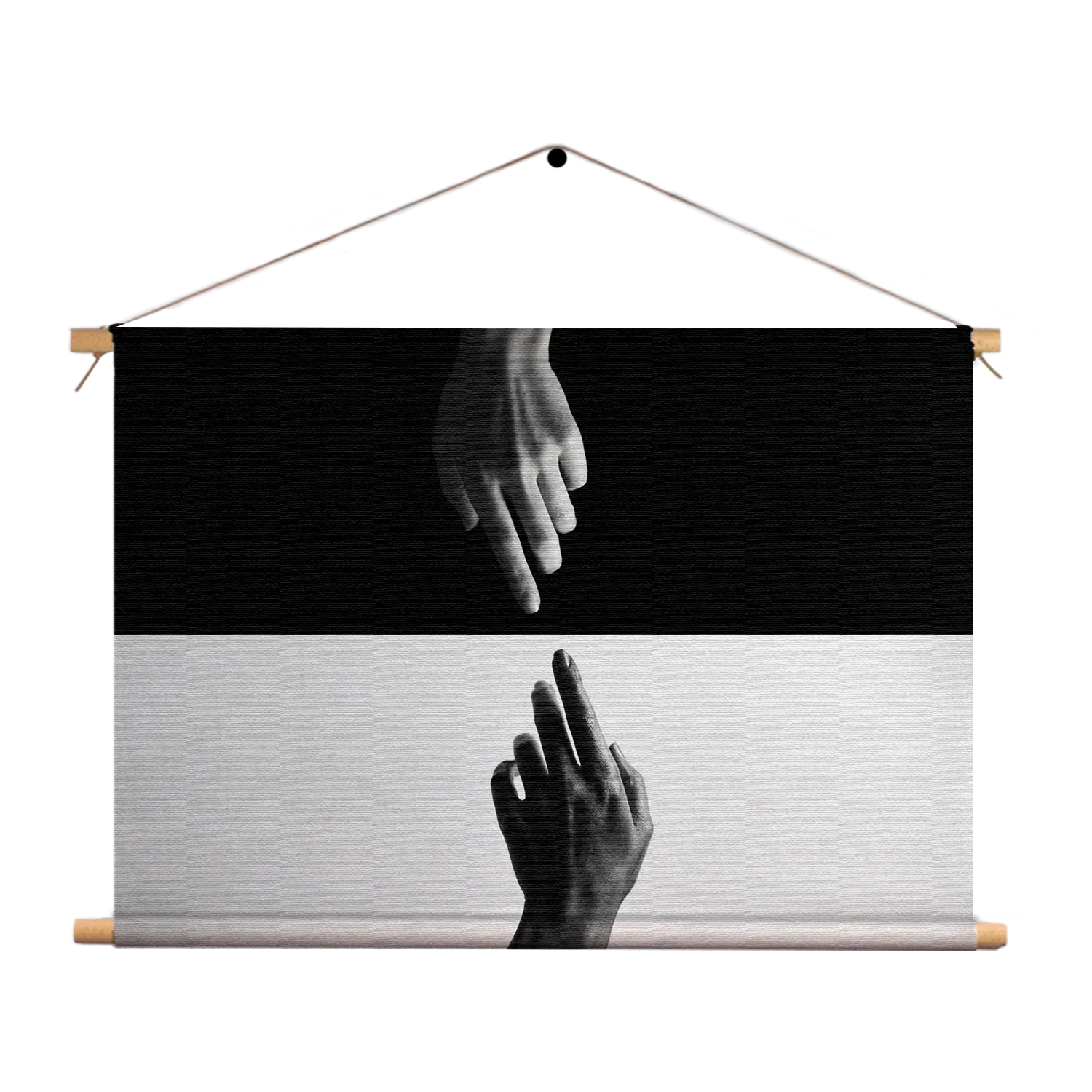 Textielposter De aanraking Black and White Rechthoek Horizontaal Template TP 50 70 Horizontaal Beauty 10 1