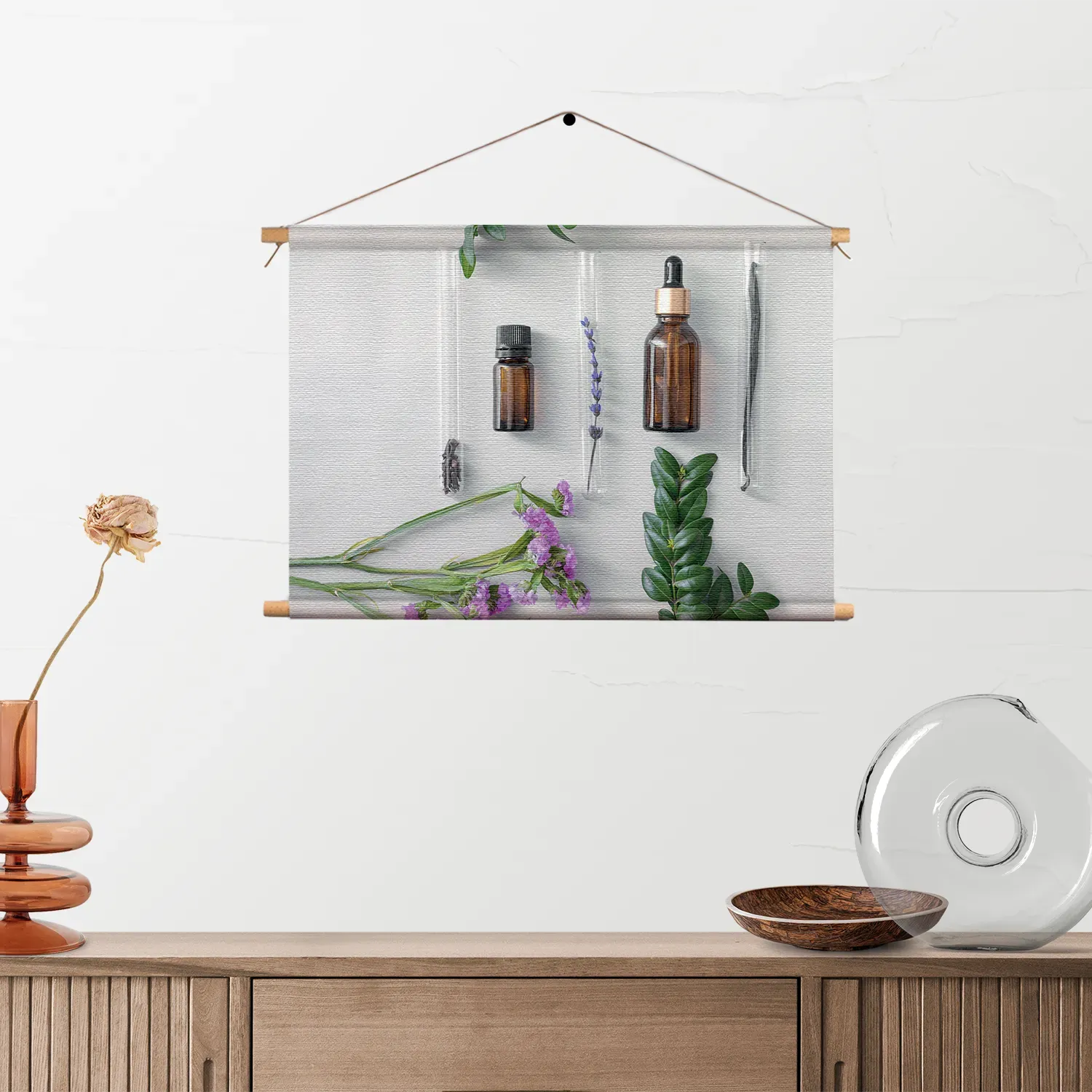 Textielposter Beautysalon Planten Marmer Rechthoek Horizontaal Template TP 50 70 Horizontaal Beauty 15 2