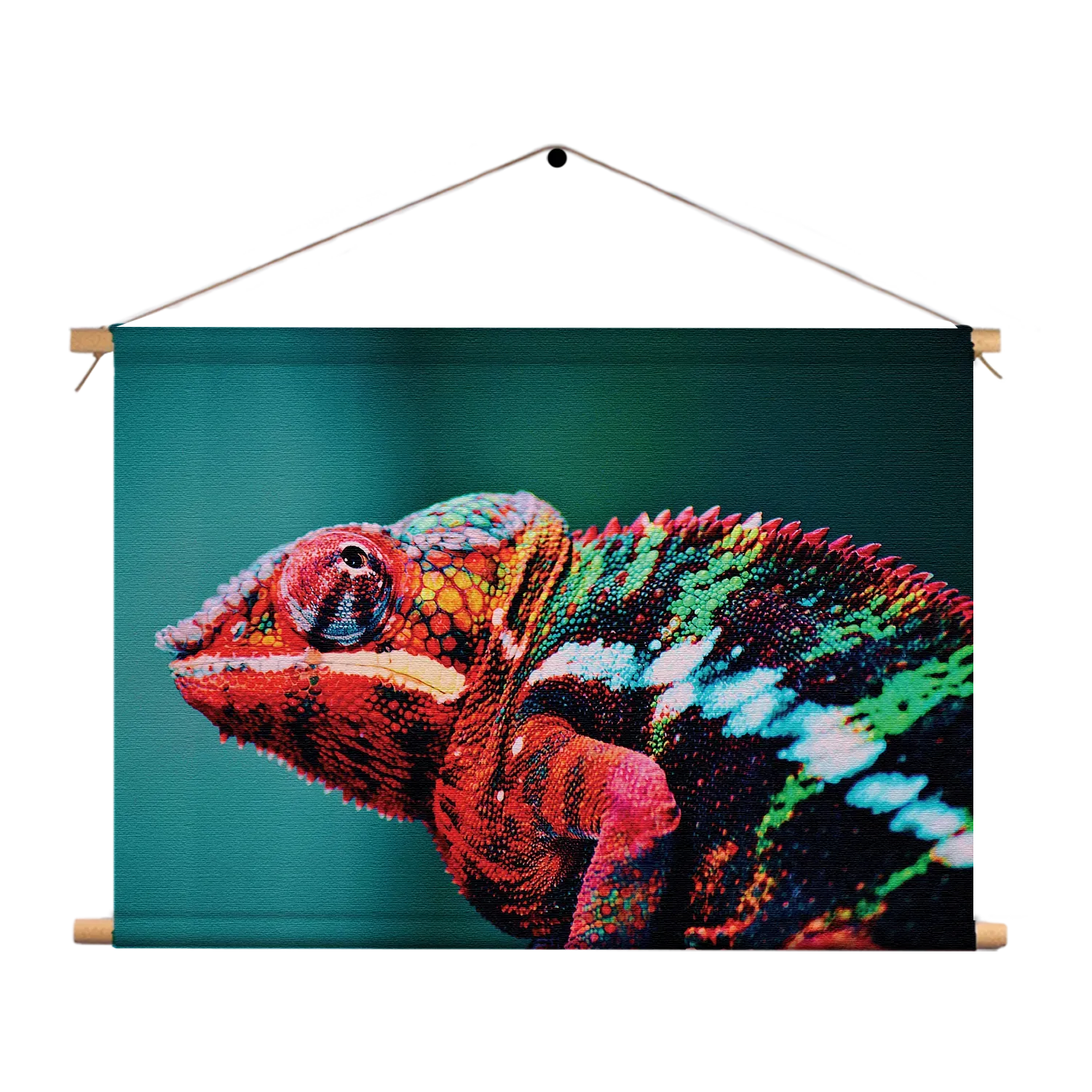 Textielposter Kameleon Kleurrijk Rechthoek Horizontaal Template TP 50 70 Horizontaal Dieren 10 1