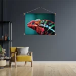 Textielposter Kameleon Kleurrijk Rechthoek Horizontaal Template TP 50 70 Horizontaal Dieren 10 3