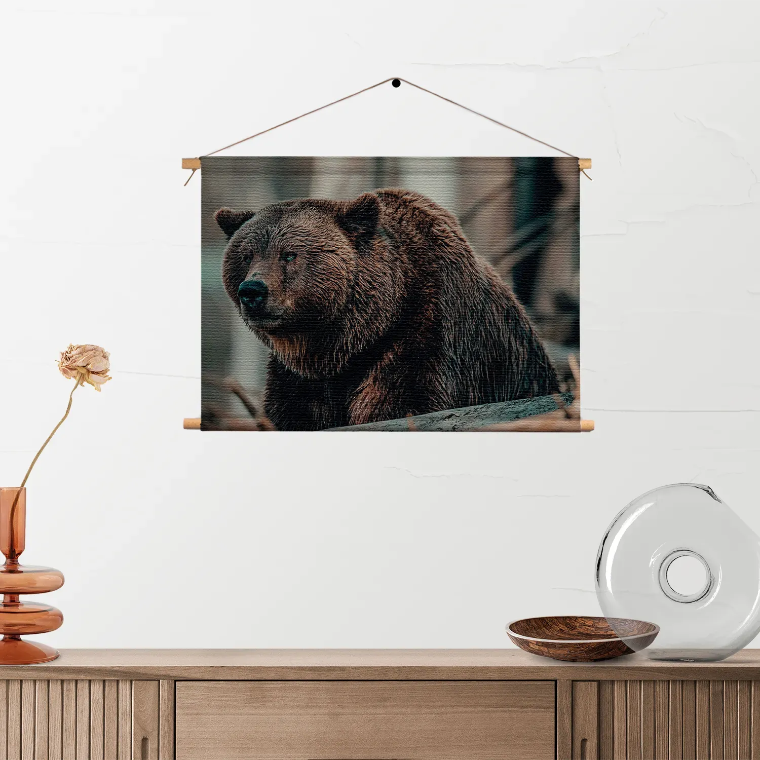 Textielposter Beer In Het Bos Rechthoek Horizontaal Template TP 50 70 Horizontaal Dieren 11 2