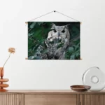 Textielposter Uil Op Tak Rechthoek Horizontaal Template TP 50 70 Horizontaal Dieren 12 2
