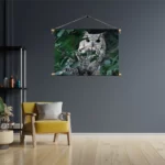 Textielposter Uil Op Tak Rechthoek Horizontaal Template TP 50 70 Horizontaal Dieren 12 3