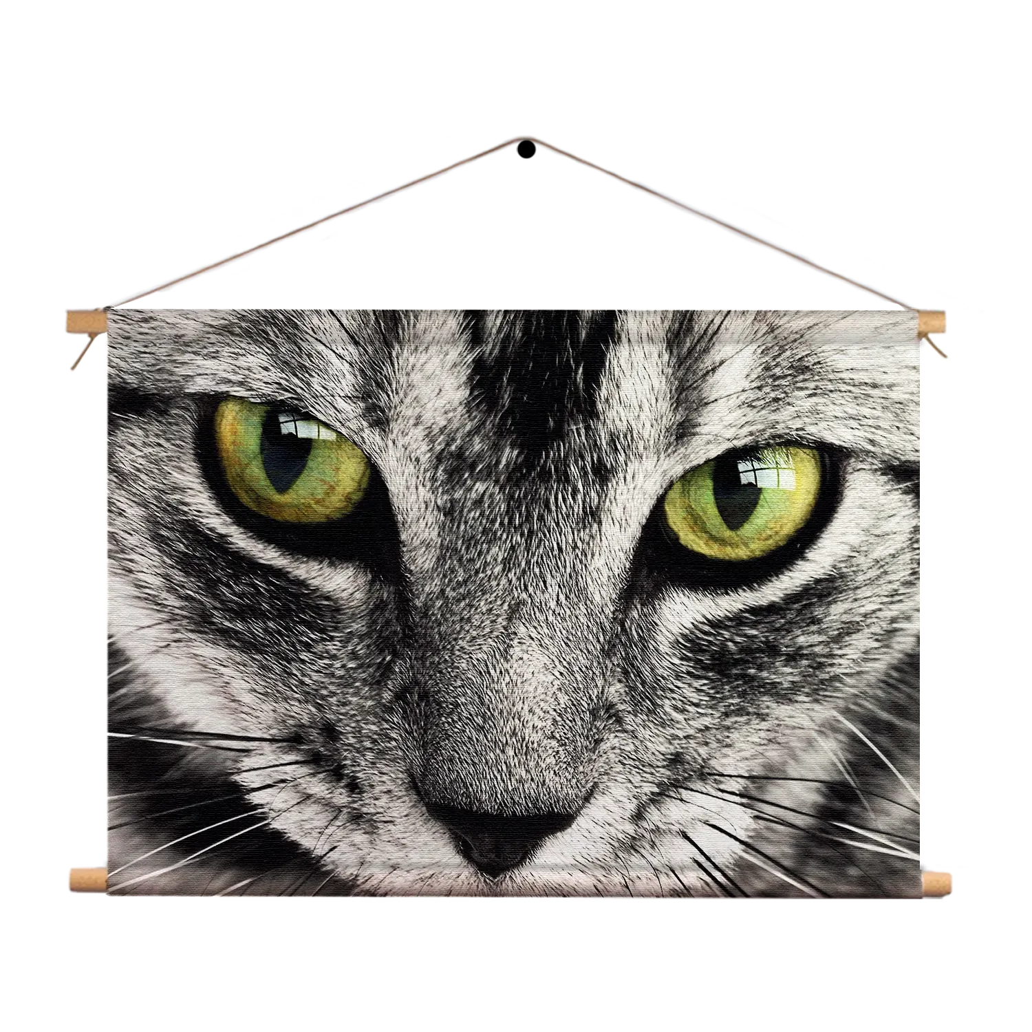 Textielposter Katte Hoofd Close up Rechthoek Horizontaal Template TP 50 70 Horizontaal Dieren 16 1