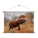 Textielposter Wilde Olifant Rechthoek Horizontaal Template TP 50 70 Horizontaal Dieren 17 1