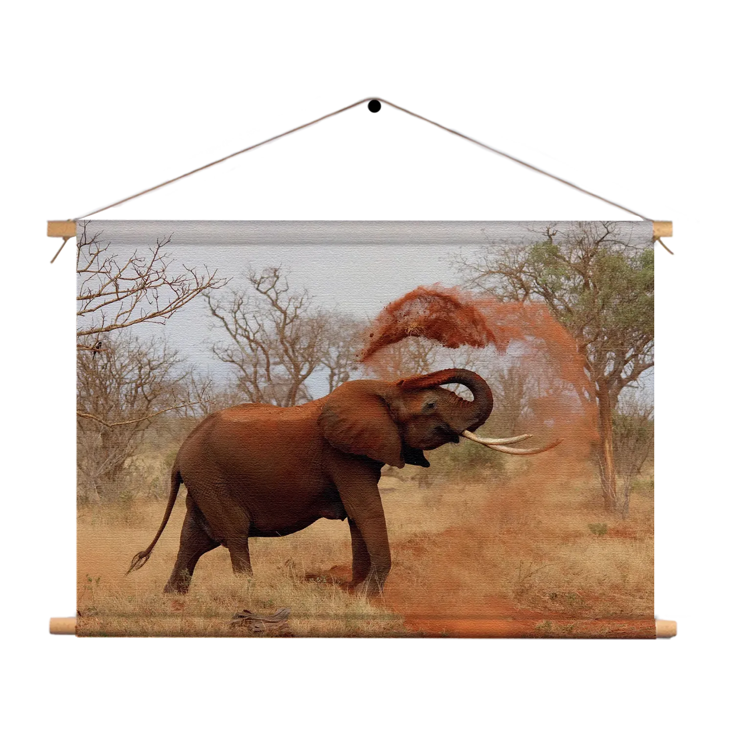Textielposter Wilde Olifant Rechthoek Horizontaal Template TP 50 70 Horizontaal Dieren 17 1