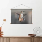 Textielposter De Vliegende Kolibrie Vogel Rechthoek Horizontaal Template TP 50 70 Horizontaal Dieren 19 2