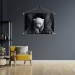 Textielposter Het Beschermde Welpje Rechthoek Horizontaal Template TP 50 70 Horizontaal Dieren 22 3