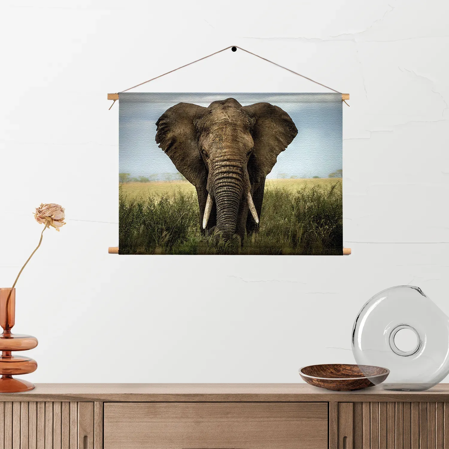 Textielposter Olifant Rechthoek Horizontaal Template TP 50 70 Horizontaal Dieren 25 2