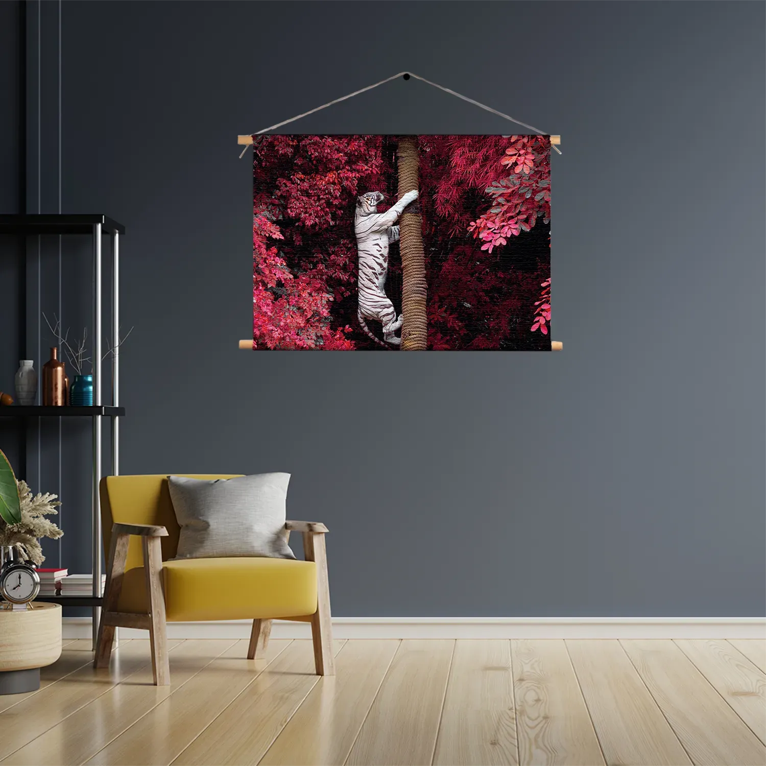 Textielposter De Witte Tijger Rechthoek Horizontaal Template TP 50 70 Horizontaal Dieren 28 3