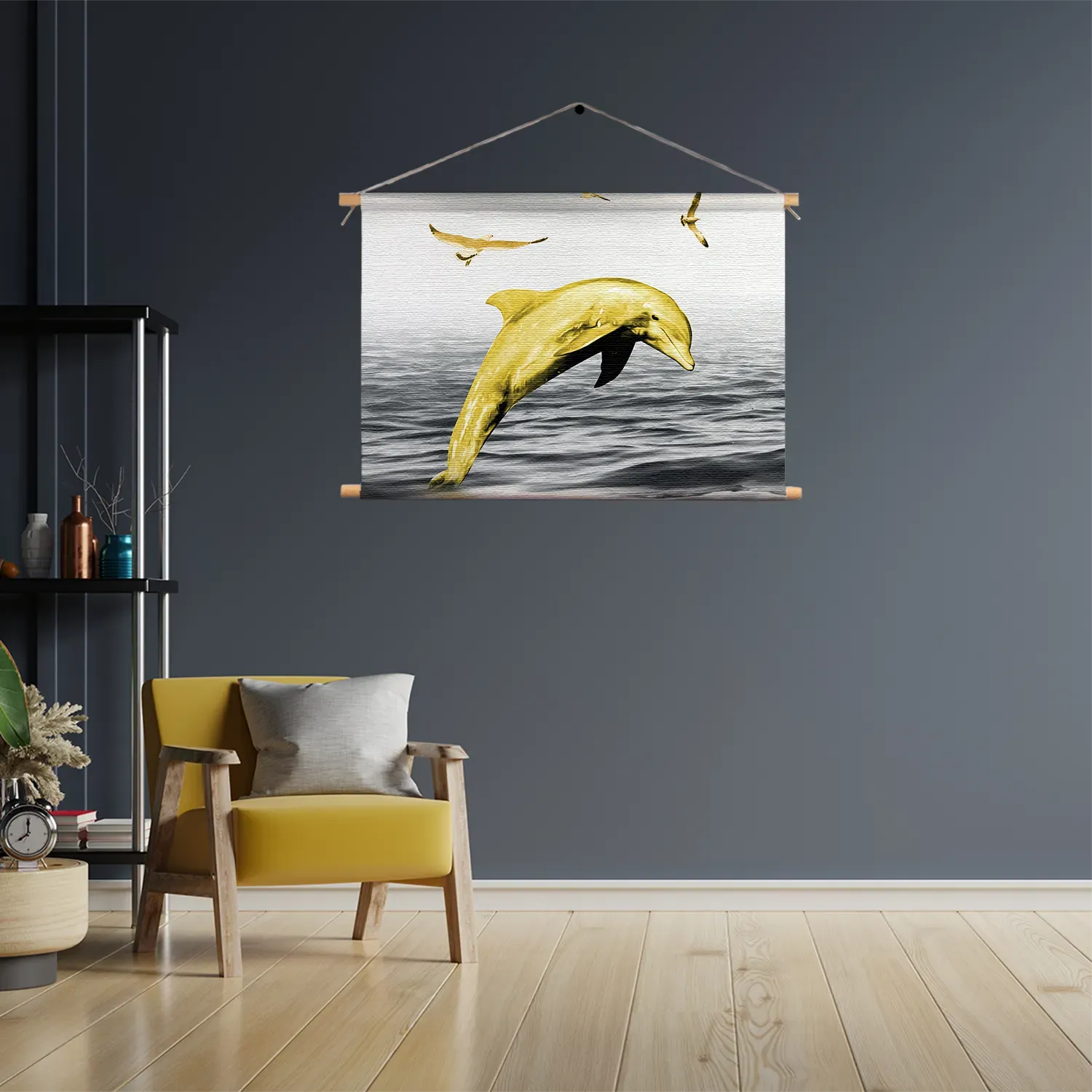 Template_TP_50-70_Horizontaal_Dieren_3-3 Textielposter Springende Dolfijnen Goud 02 Rechthoek Horizontaal Template TP 50 70 Horizontaal Dieren 3 3