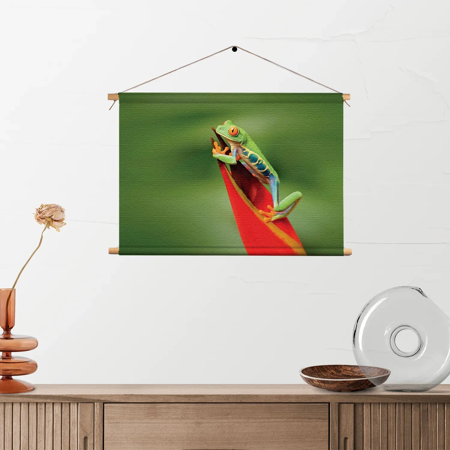 Textielposter Roodoog Boomkikker Rechthoek Horizontaal Template TP 50 70 Horizontaal Dieren 35 2