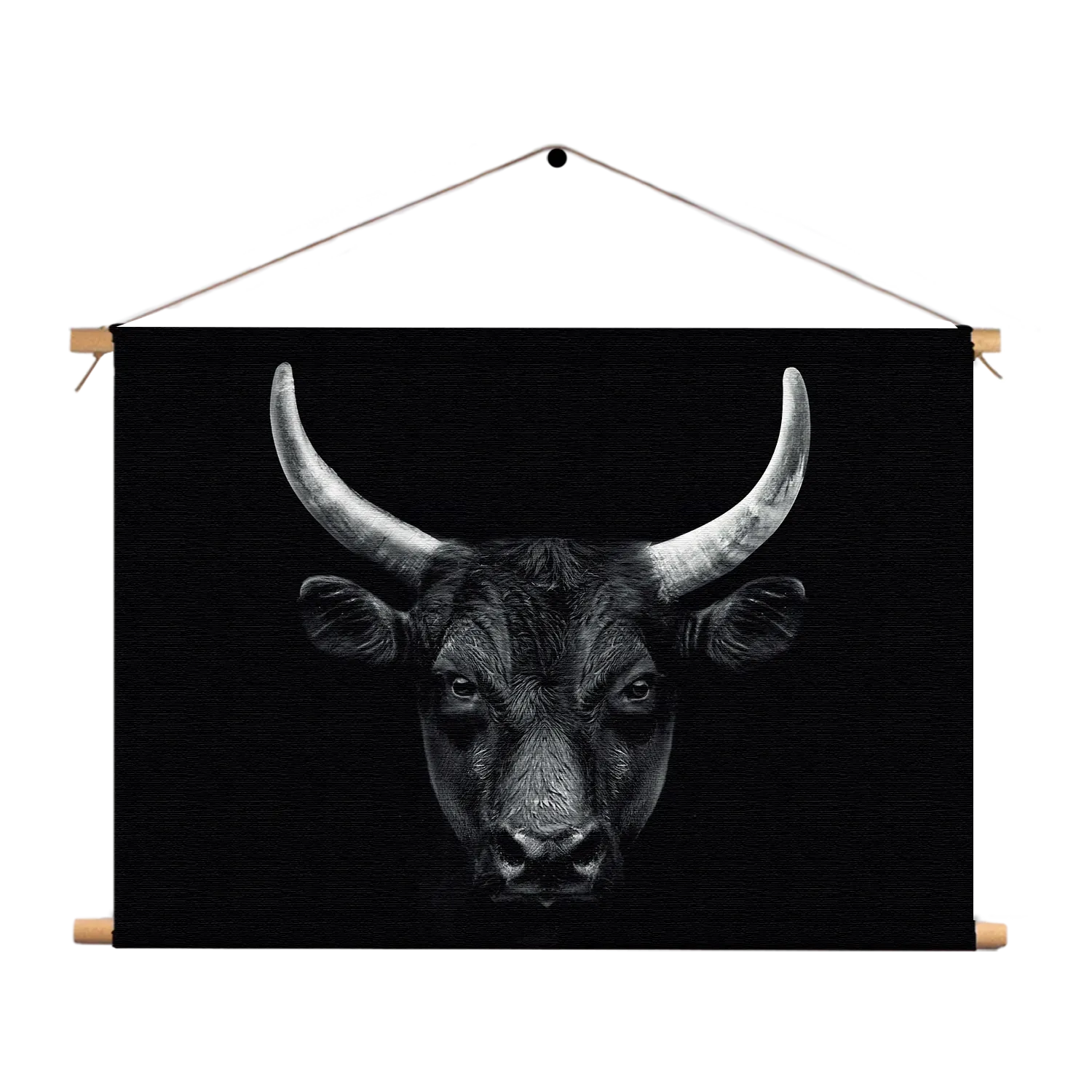Textielposter Stier Ready To Fight 01 Rechthoek Horizontaal Template TP 50 70 Horizontaal Dieren 36 1