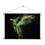 Textielposter De Groene Parkiet Rechthoek Horizontaal Template TP 50 70 Horizontaal Dieren 38 1