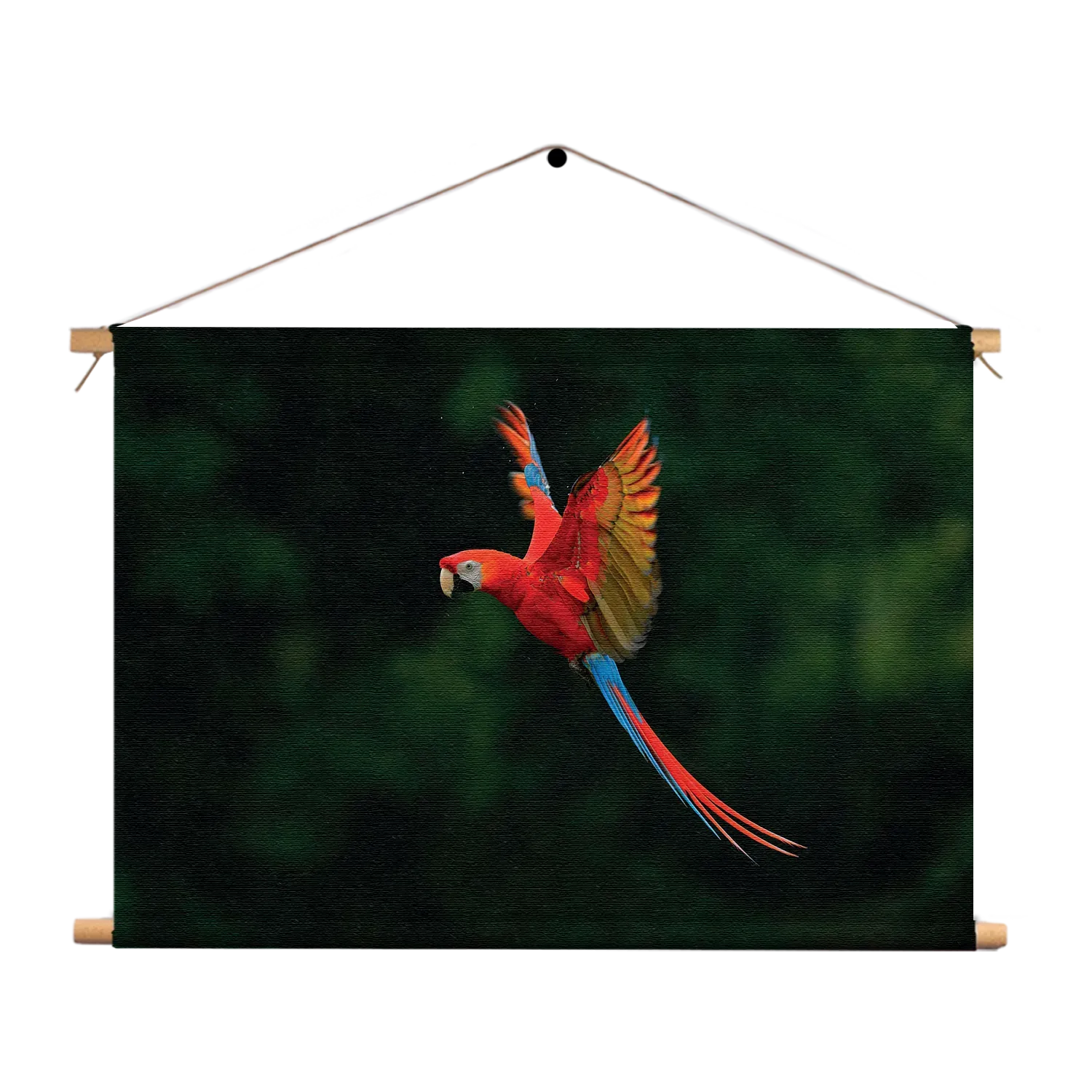 Textielposter Vliegende Ara Vogel Rechthoek Horizontaal Template TP 50 70 Horizontaal Dieren 40 1