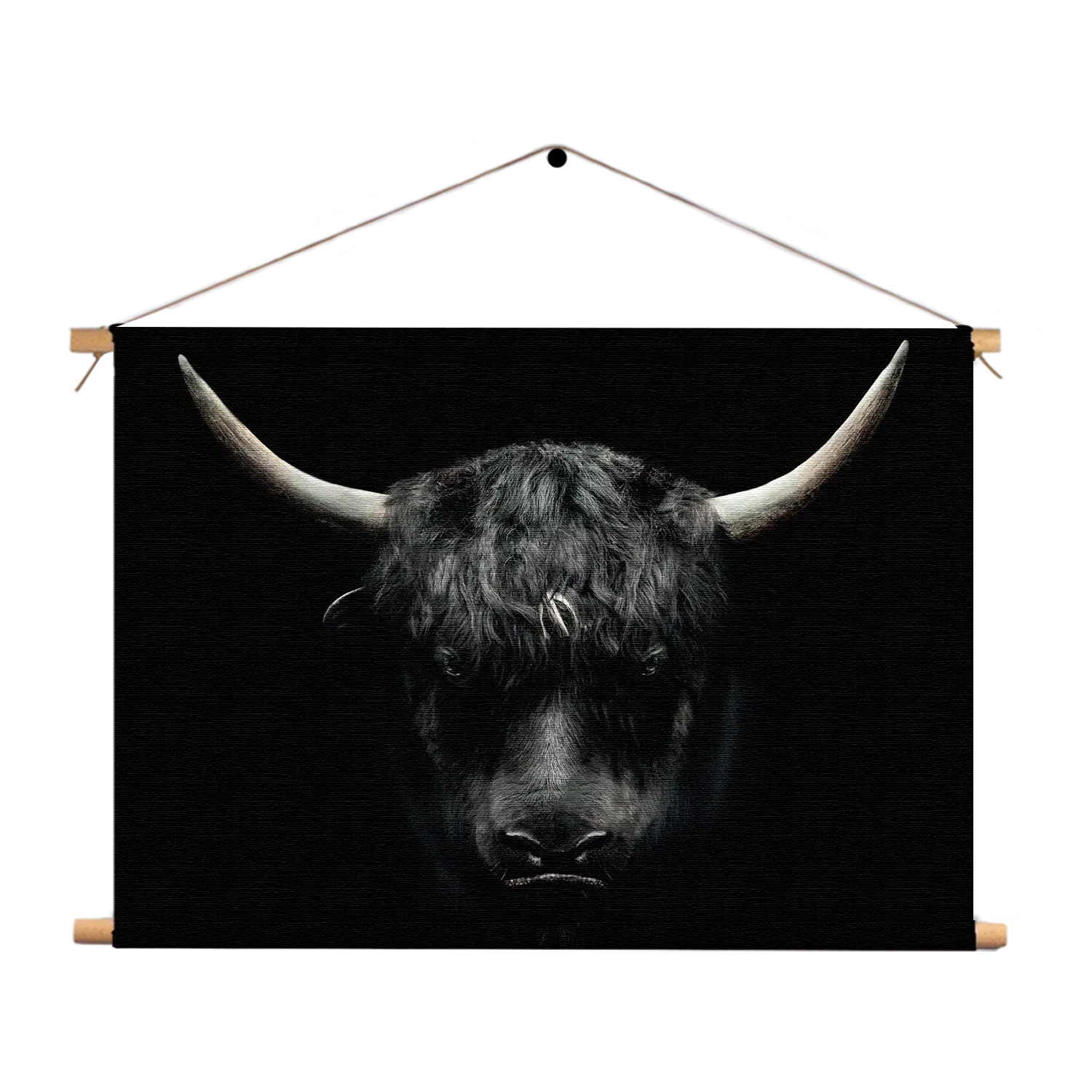 Textielposter Stier Ready To Fight 02 Rechthoek Horizontaal Template TP 50 70 Horizontaal Dieren 41 1