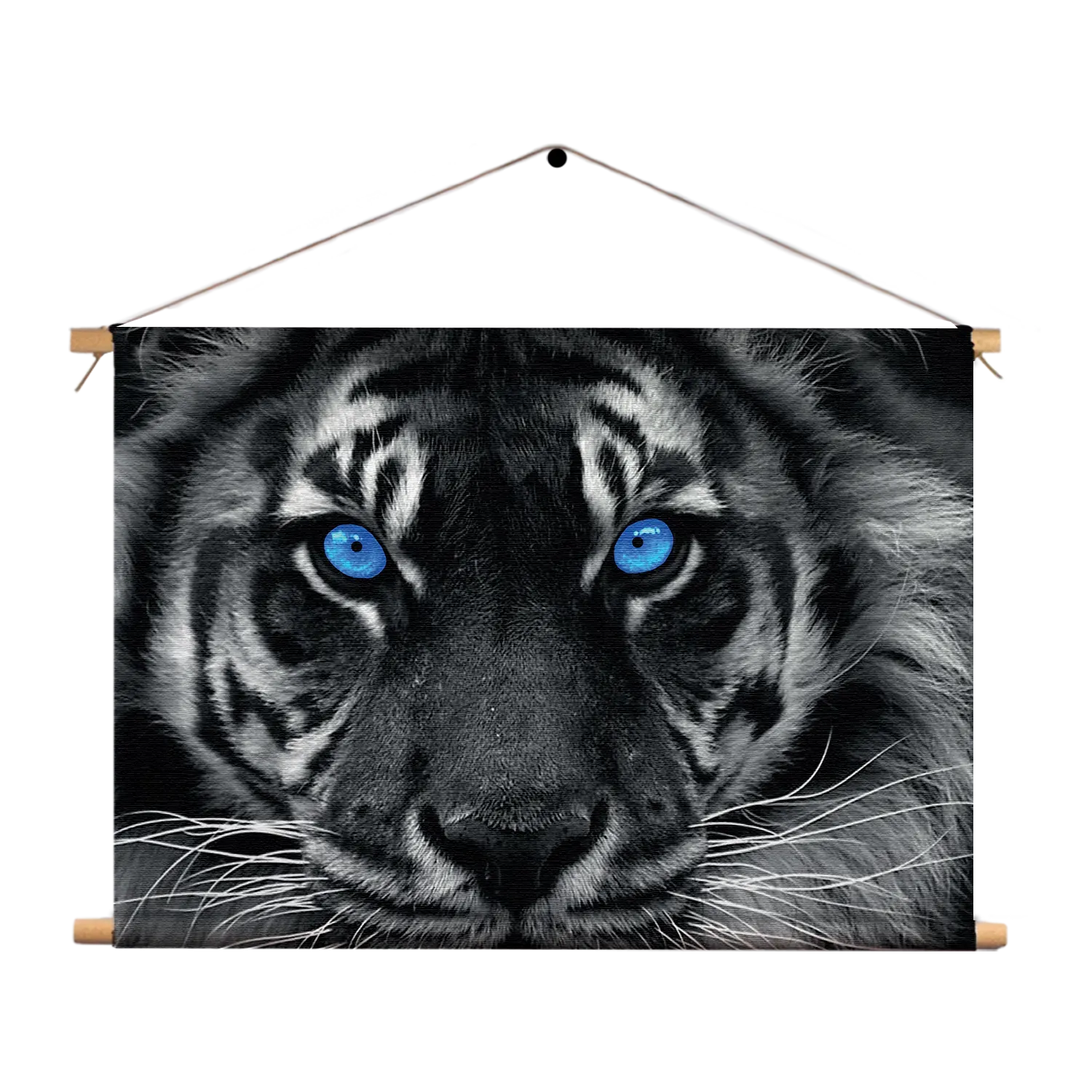 Textielposter Lion With Blue Eyes Rechthoek Horizontaal Template TP 50 70 Horizontaal Dieren 42 1