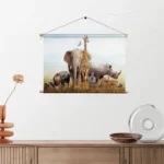 Textielposter De dieren van Zuid Afrika Rechthoek Horizontaal Template TP 50 70 Horizontaal Dieren 44 2