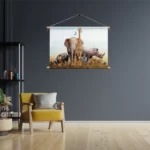 Textielposter De dieren van Zuid Afrika Rechthoek Horizontaal Template TP 50 70 Horizontaal Dieren 44 3