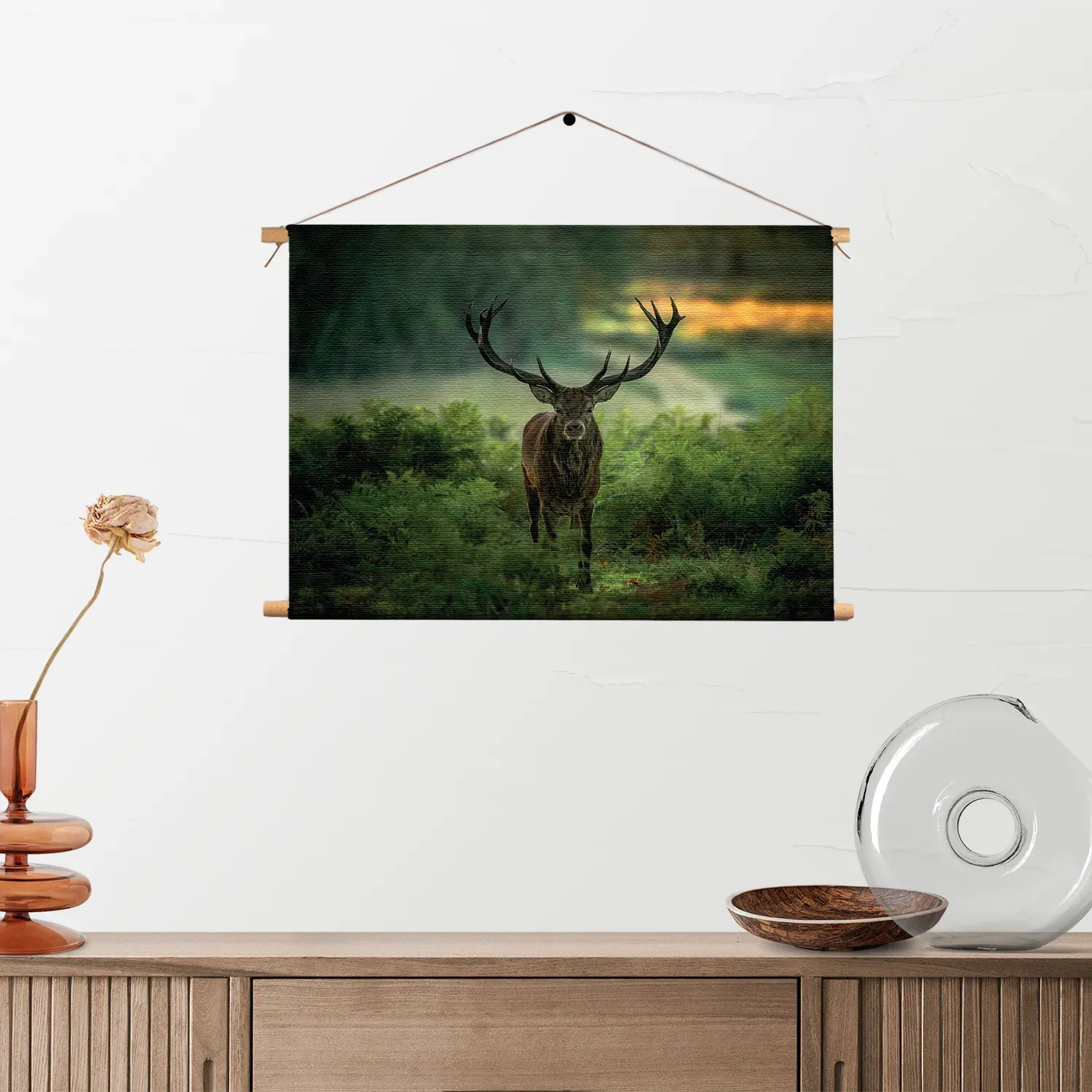 Textielposter Edelhert In Het Bos Rechthoek Horizontaal Template TP 50 70 Horizontaal Dieren 45 2