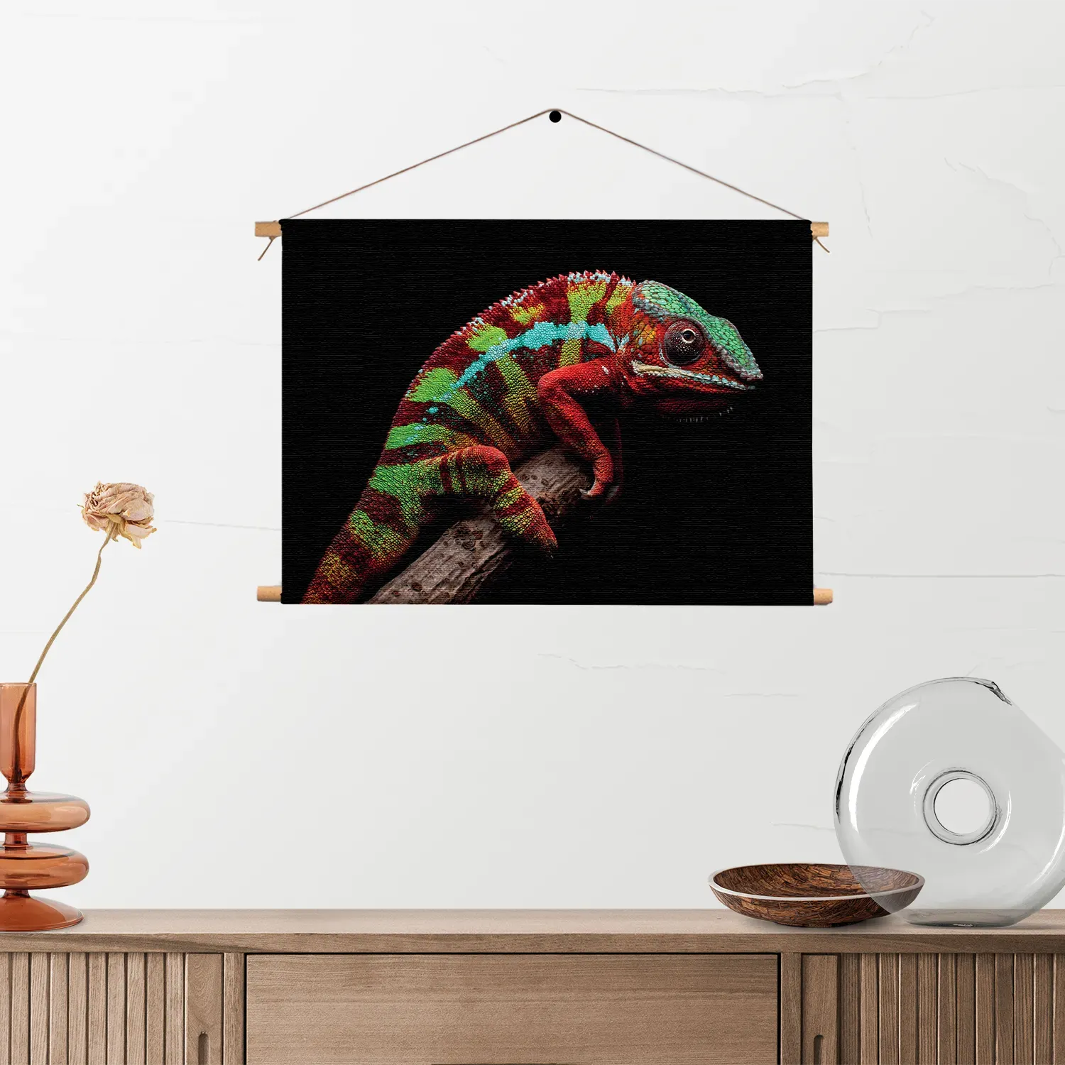 Textielposter De Kameleon Rechthoek Horizontaal Template TP 50 70 Horizontaal Dieren 46 2