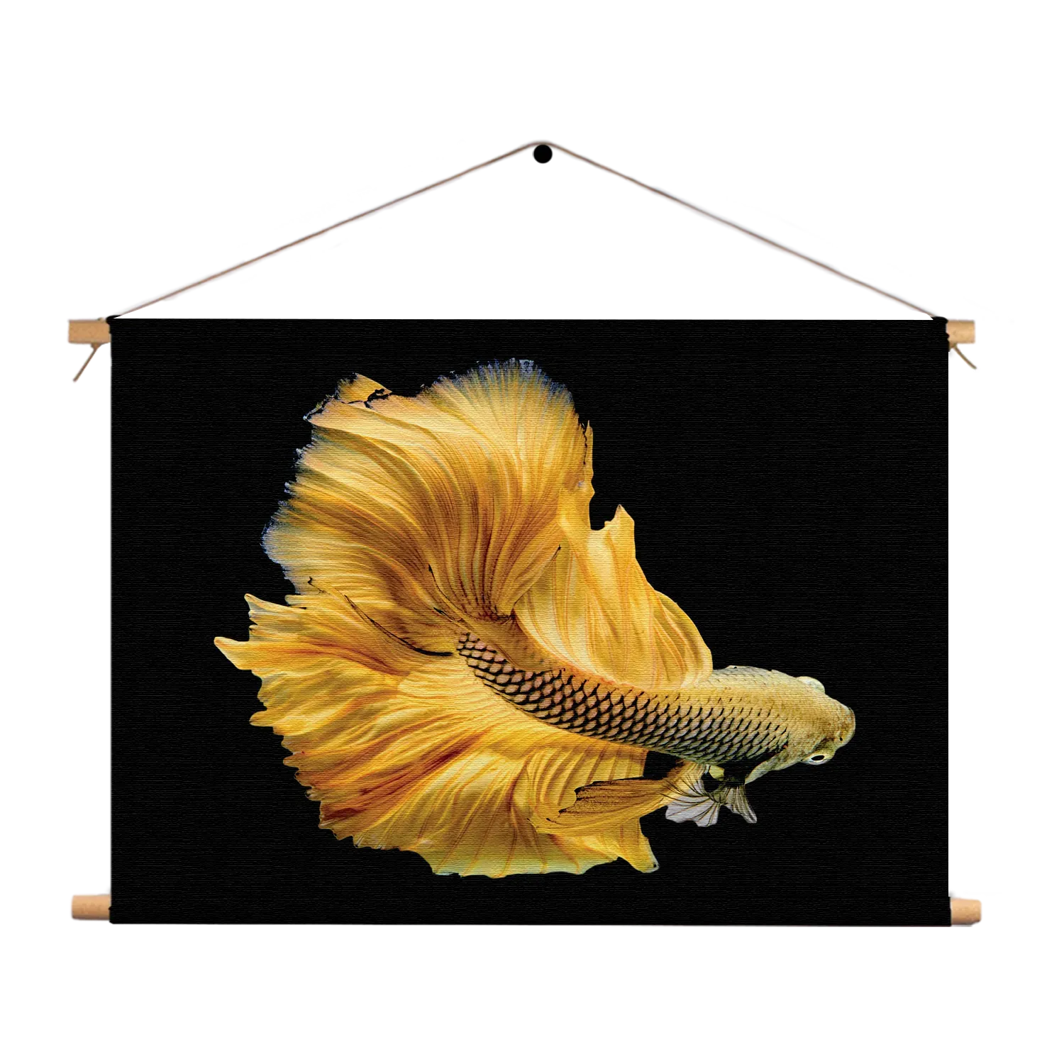 Textielposter Gele Betta Siamese Vis Rechthoek Horizontaal Template TP 50 70 Horizontaal Dieren 47 1