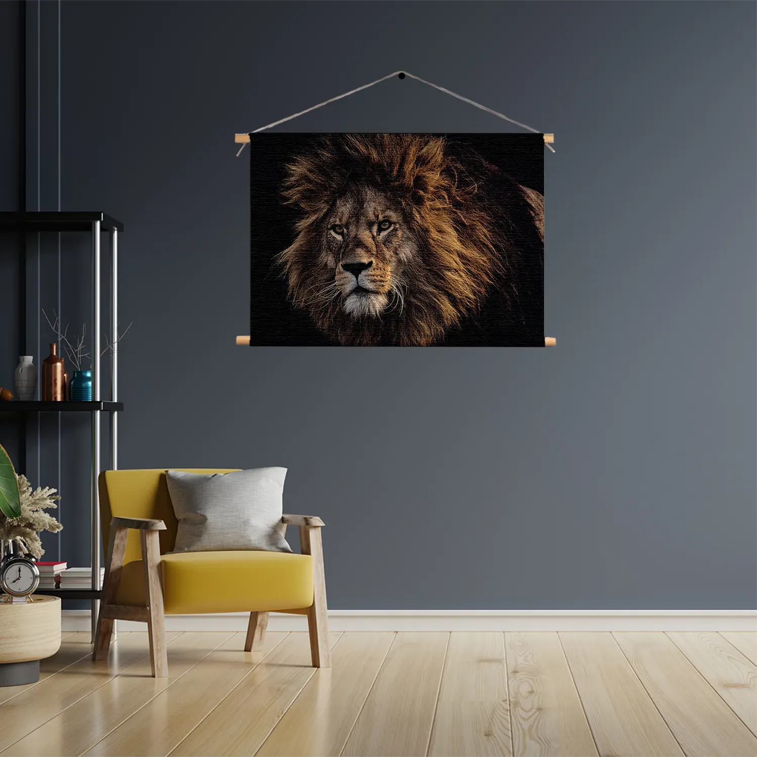 Textielposter The Lion Rechthoek Horizontaal Template TP 50 70 Horizontaal Dieren 5 3