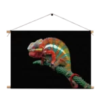 Textielposter De Kameleon Zittend Op Plant Rechthoek Horizontaal Template TP 50 70 Horizontaal Dieren 50 1