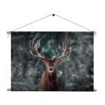 Textielposter Edelhert In De Sneeuw Rechthoek Horizontaal Template TP 50 70 Horizontaal Dieren 52 1