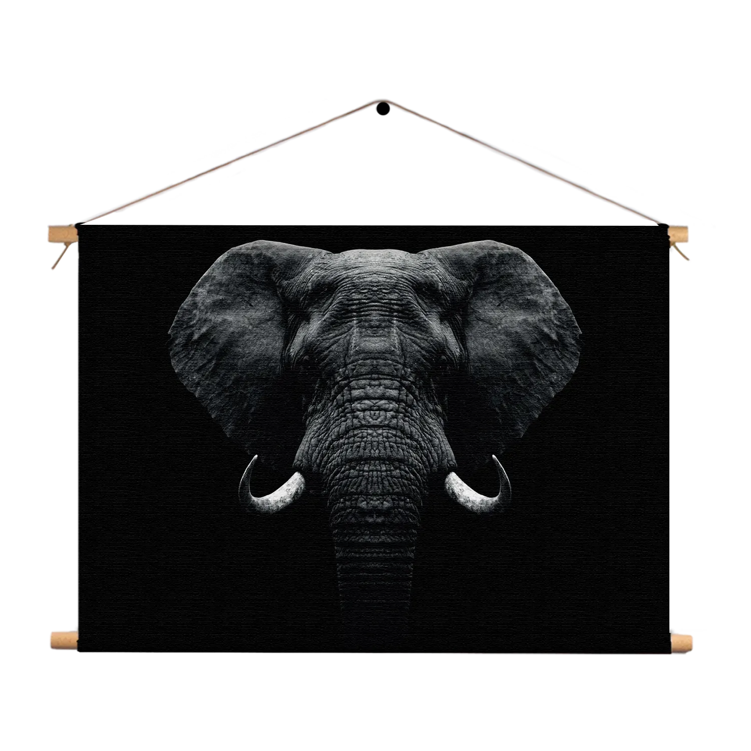 Textielposter Pandabeer Zwart Wit 01 Rechthoek Horizontaal Template TP 50 70 Horizontaal Dieren 57 1