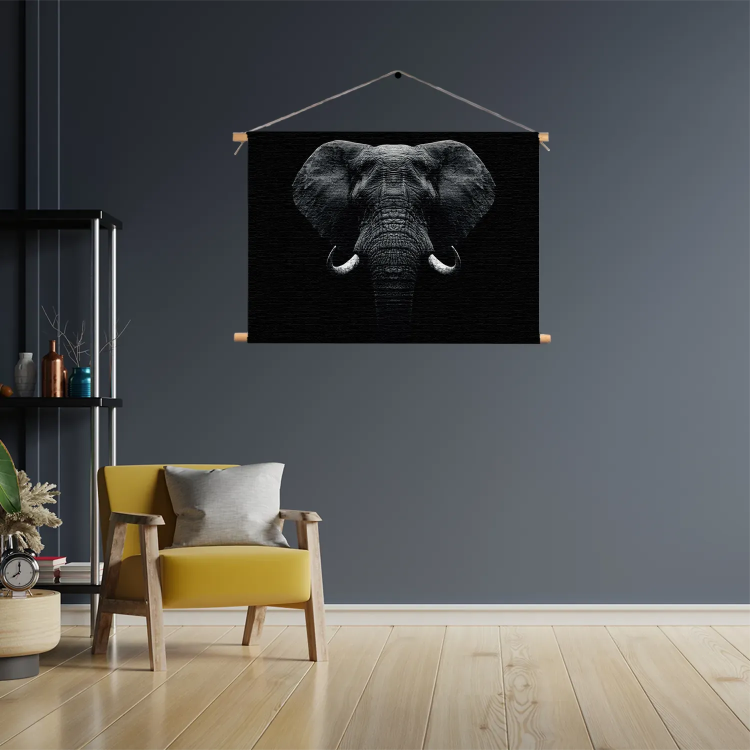 Textielposter Pandabeer Zwart Wit 01 Rechthoek Horizontaal Template TP 50 70 Horizontaal Dieren 57 3