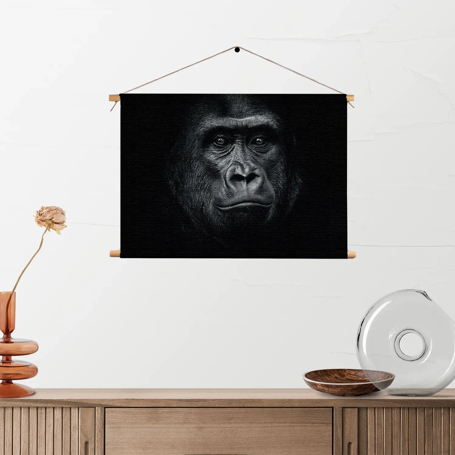 Textielposter De Gorilla Aap Rechthoek Horizontaal Template TP 50 70 Horizontaal Dieren 61 2