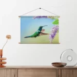 Textielposter Colibri Onderweg Naar Lavendel Rechthoek Horizontaal Template TP 50 70 Horizontaal Dieren 66 2