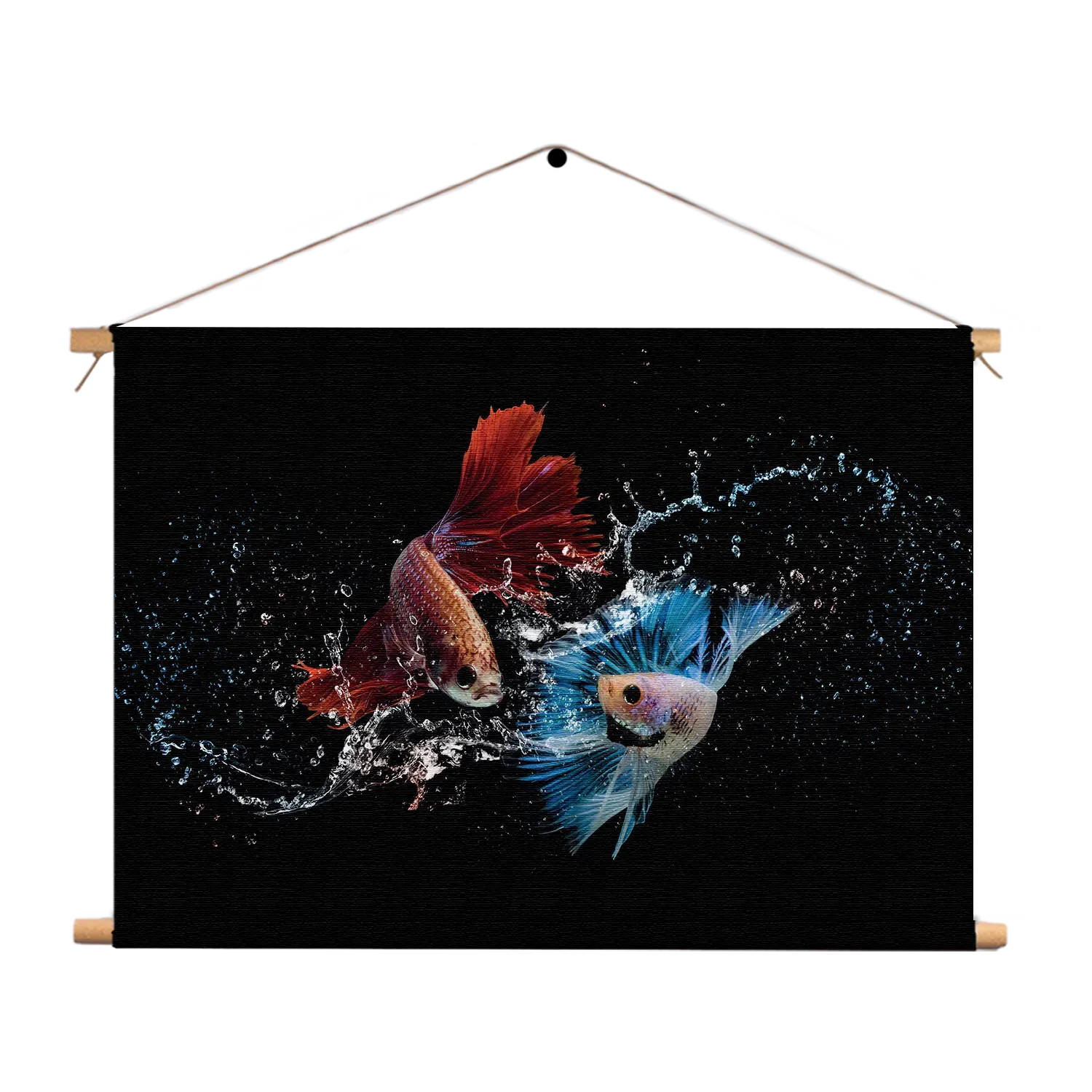 Textielposter Twain Betta Fishes Rechthoek Horizontaal Template TP 50 70 Horizontaal Dieren 68 1