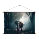 Textielposter De Belichten Olifant Rechthoek Horizontaal Template TP 50 70 Horizontaal Dieren 69 1