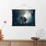 Textielposter De Belichten Olifant Rechthoek Horizontaal Template TP 50 70 Horizontaal Dieren 69 2