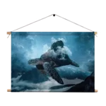 Textielposter De Vliegende Zeeschildpad Rechthoek Horizontaal Template TP 50 70 Horizontaal Dieren 70 1