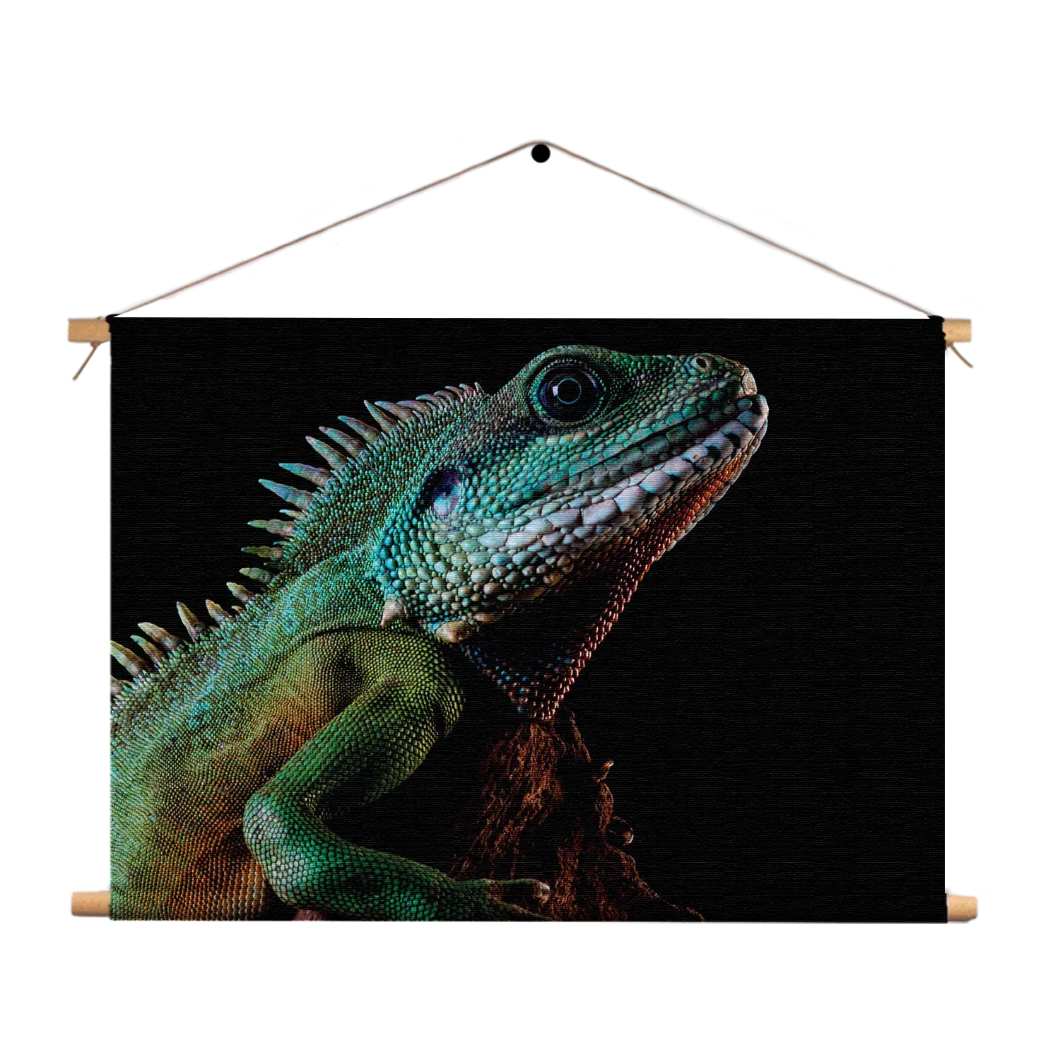 Textielposter De Groene Kameleon Rechthoek Horizontaal Template TP 50 70 Horizontaal Dieren 73 1