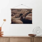 Textielposter Kudde Schapen Rechthoek Horizontaal Template TP 50 70 Horizontaal Dieren 8 2