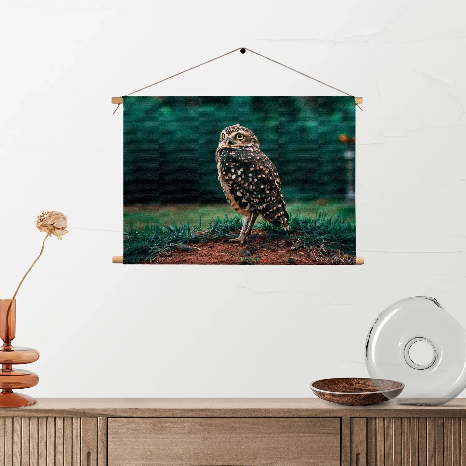 Textielposter Uil In De Natuur Rechthoek Horizontaal Template TP 50 70 Horizontaal Dieren 9 2