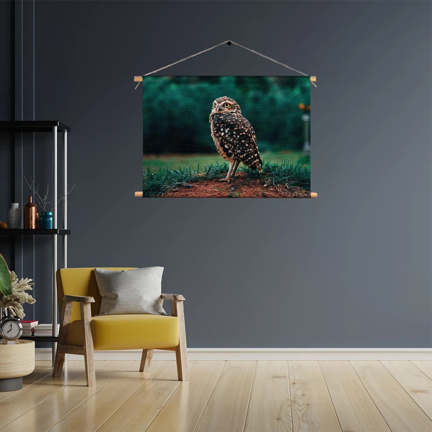 Textielposter Uil In De Natuur Rechthoek Horizontaal Template TP 50 70 Horizontaal Dieren 9 3