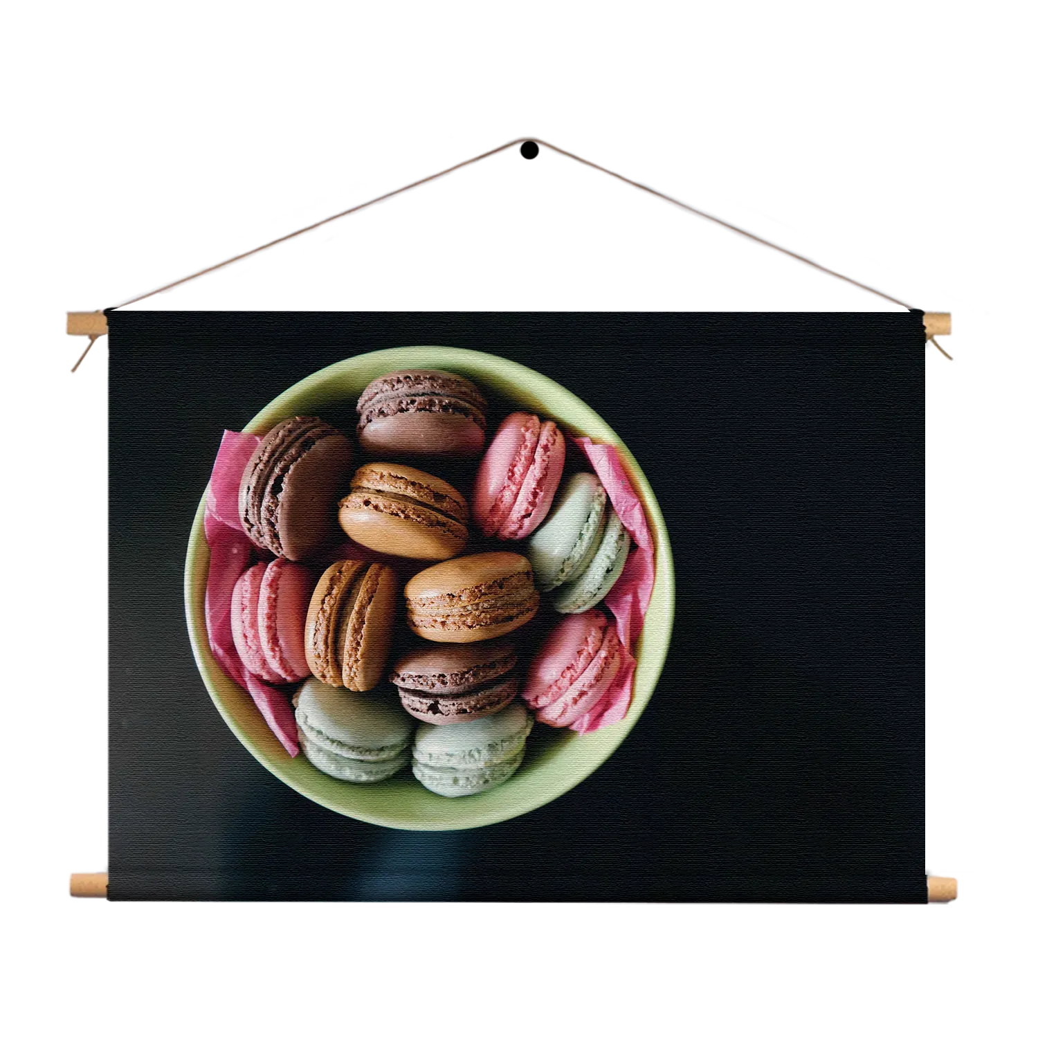 Textielposter Macarons 01 Rechthoek Horizontaal Template TP 50 70 Horizontaal Eten En Drinken 18 1