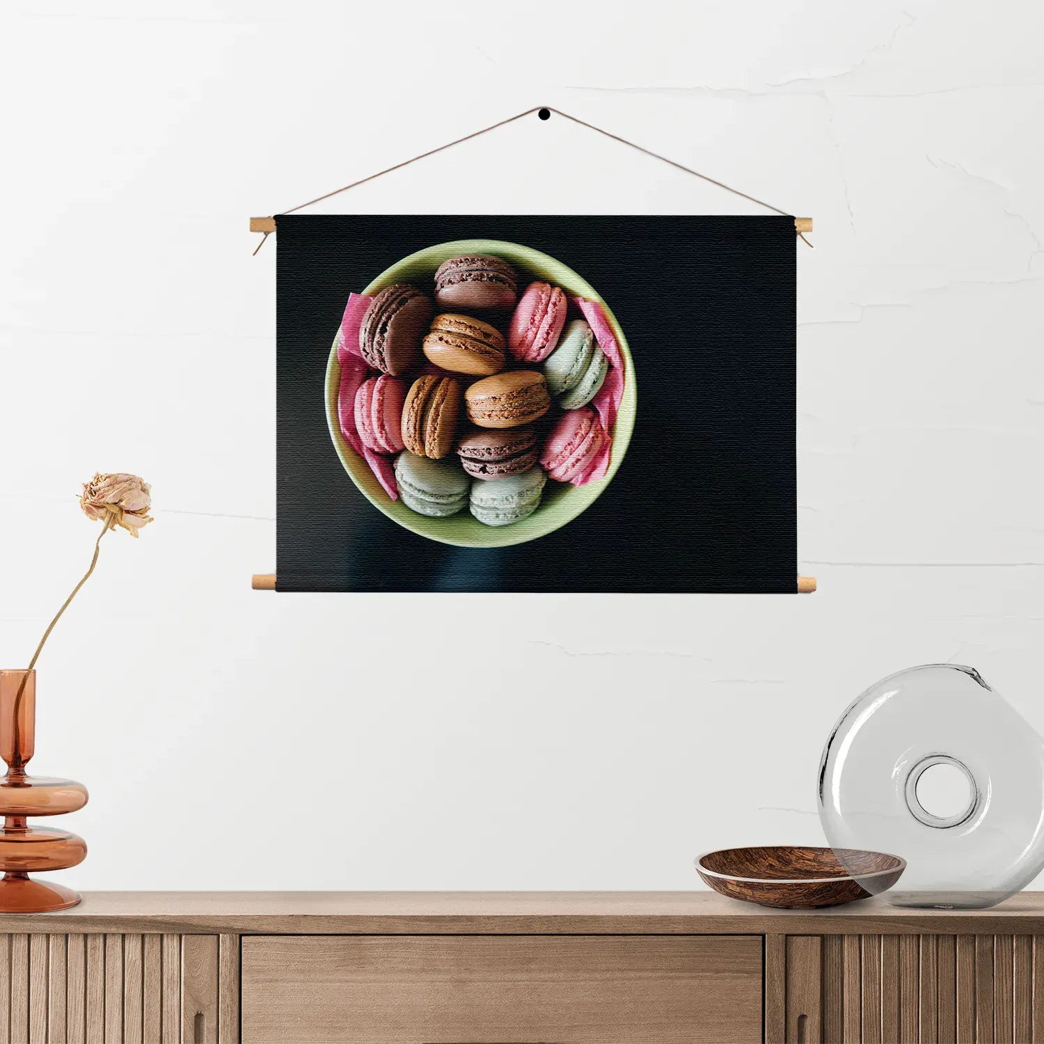 Textielposter Macarons 01 Rechthoek Horizontaal Template TP 50 70 Horizontaal Eten En Drinken 18 2