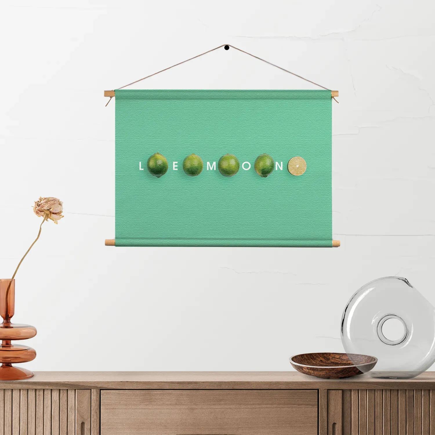 Textielposter Lemon Groen Rechthoek Horizontaal Template TP 50 70 Horizontaal Eten En Drinken 2 2