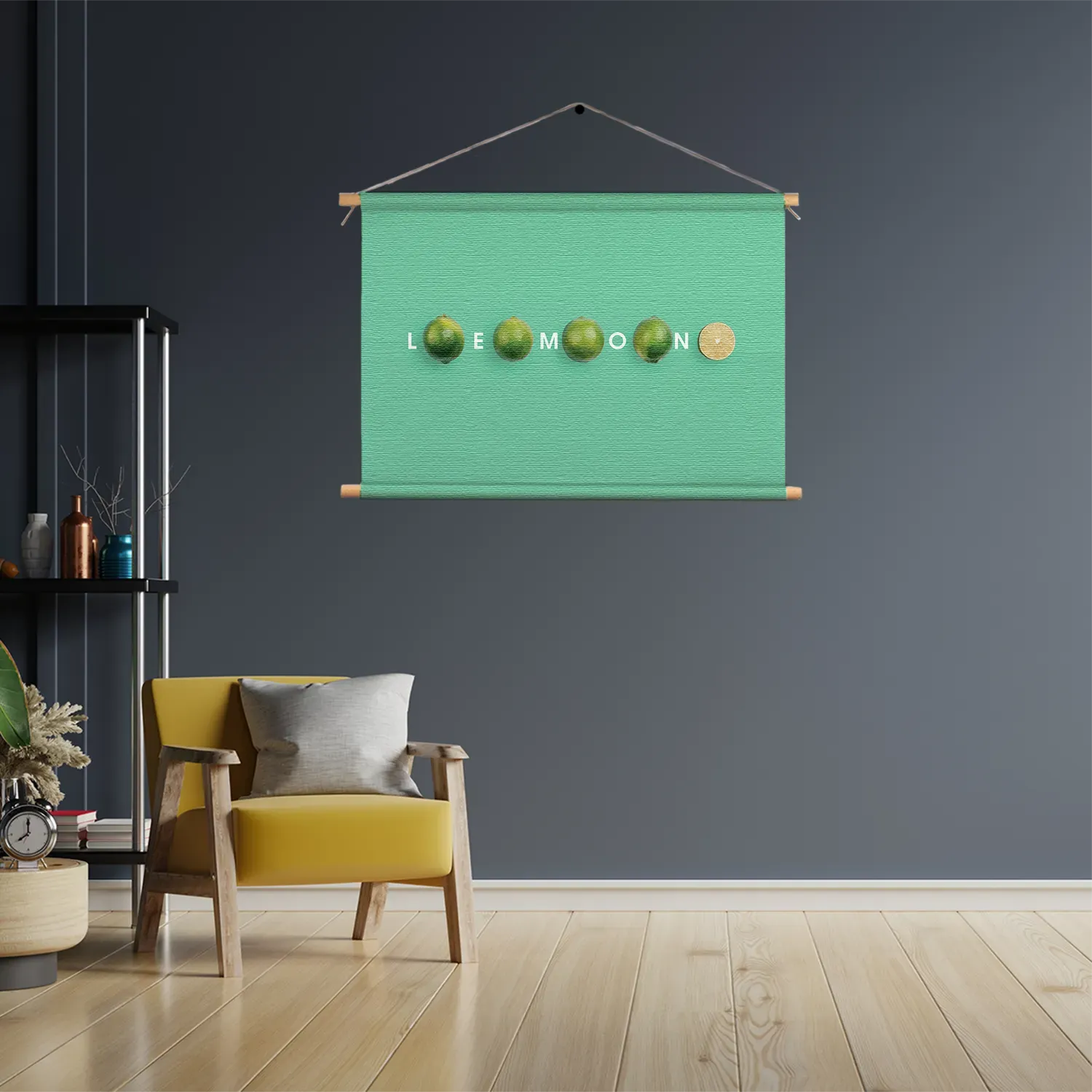 Textielposter Lemon Groen Rechthoek Horizontaal Template TP 50 70 Horizontaal Eten En Drinken 2 3