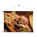 Textielposter Burger Plank Rechthoek Horizontaal Template TP 50 70 Horizontaal Eten En Drinken 24 1