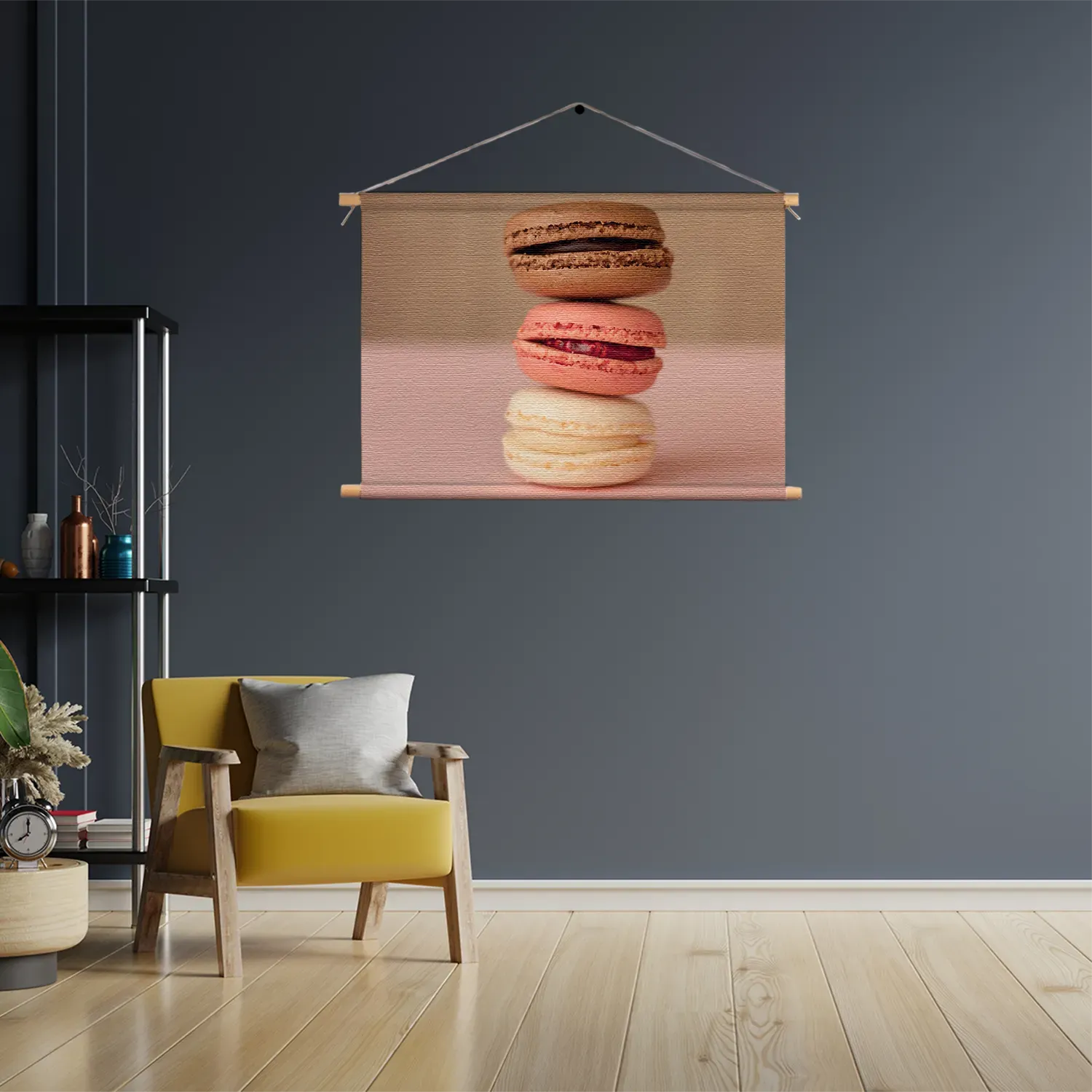 Textielposter Macarons Roze Beige Tinten Rechthoek Horizontaal Template TP 50 70 Horizontaal Eten En Drinken 28 3