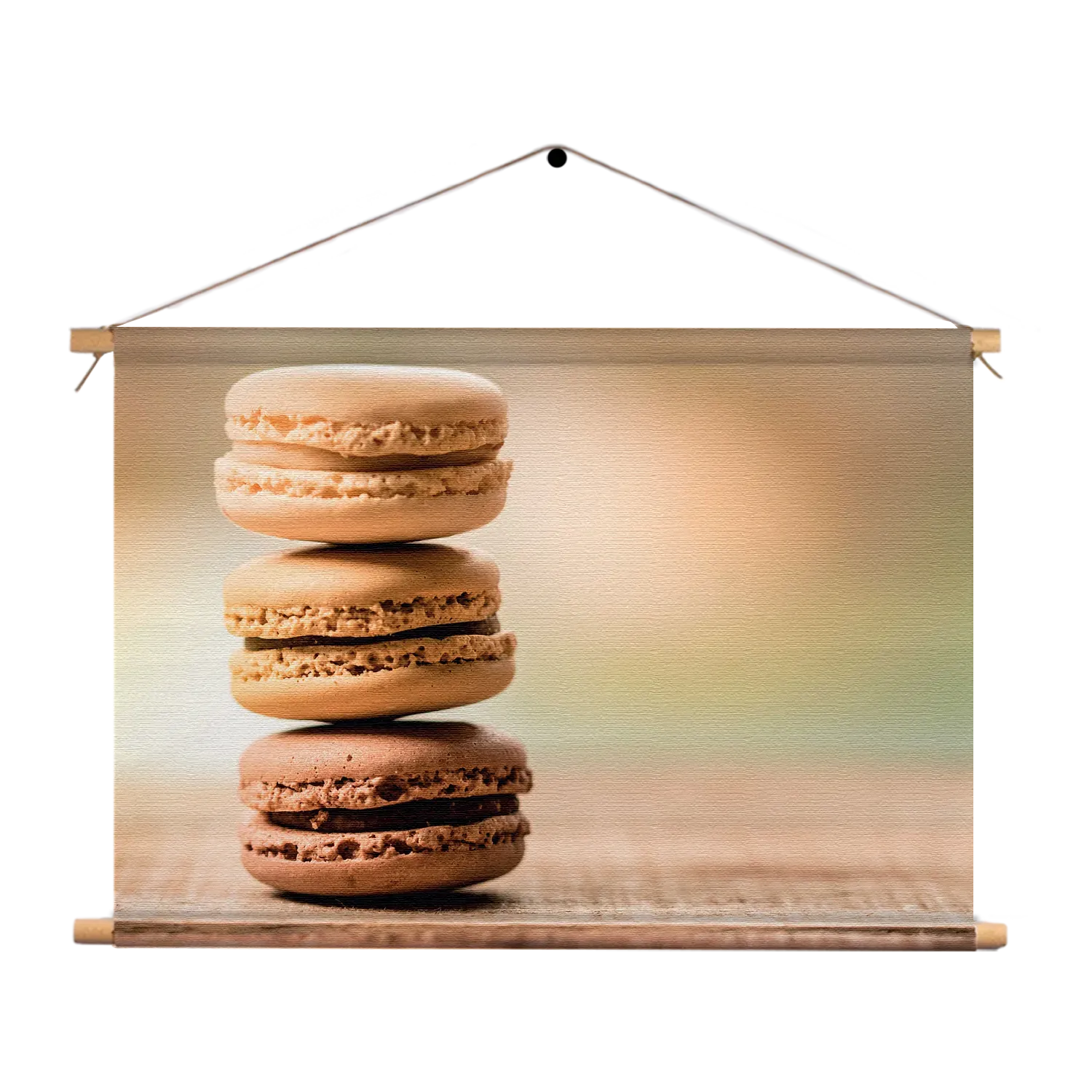 Textielposter Macarons Beige Tinten 02 Rechthoek Horizontaal Template TP 50 70 Horizontaal Eten En Drinken 31 1
